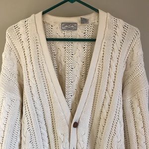 Cozy Cream Cable Knit Cardigan